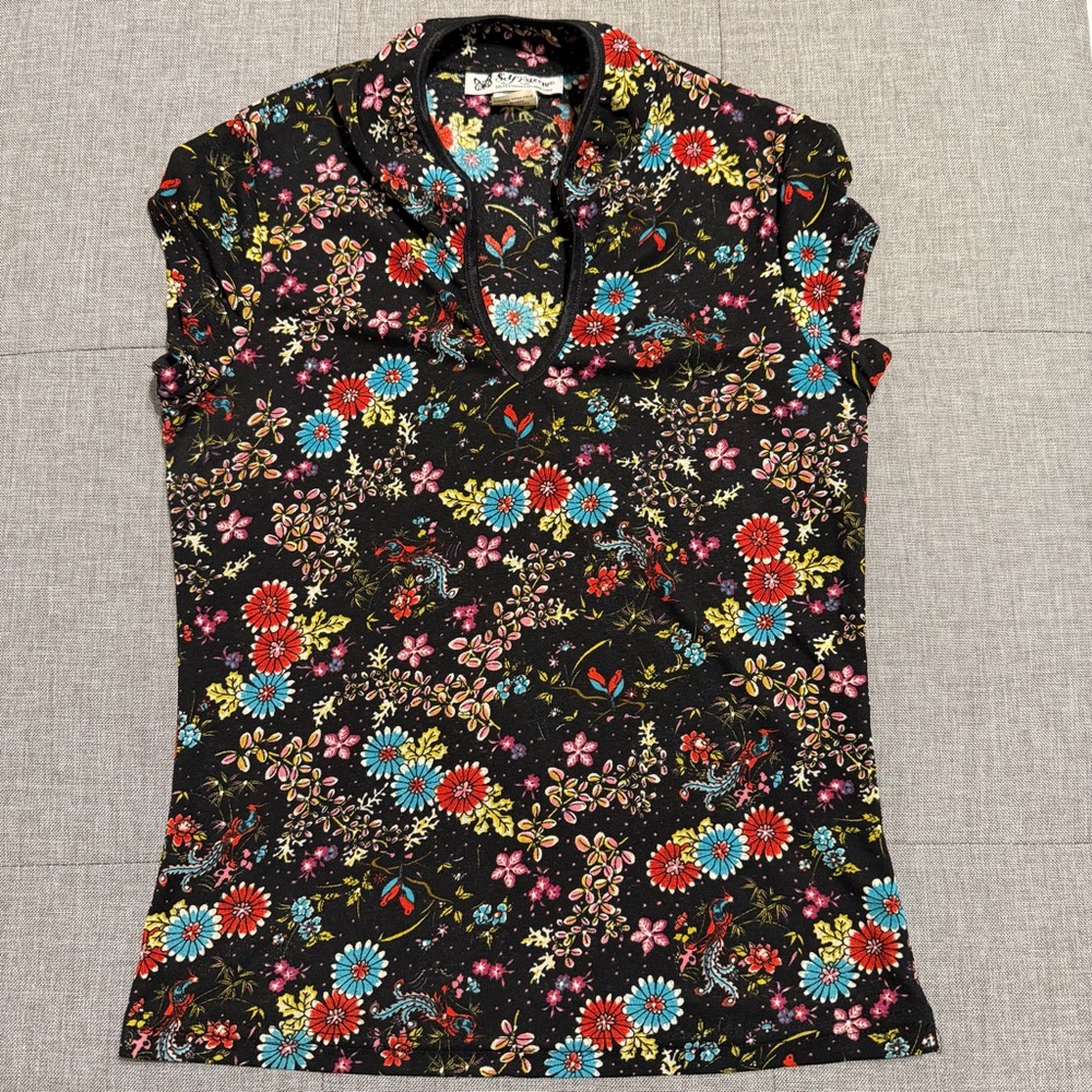 Self Esteem Black Floral Women's Blouse